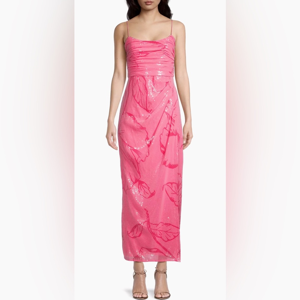 Hutch Luxe Floral Sequin Sleeveless Gown - Picture 3 of 6